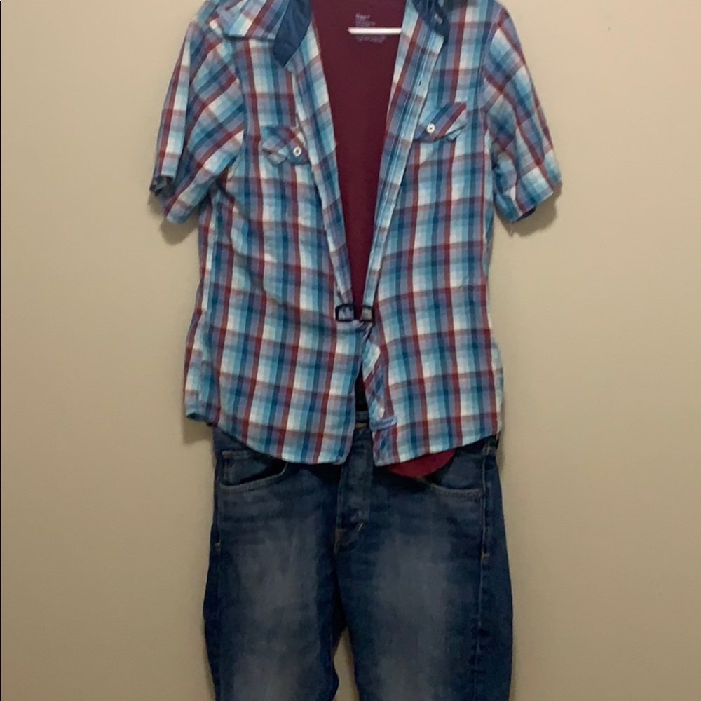 H&M Jean shorts with bonus shirt set